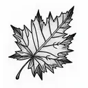 Maple Leaf tattoo design idea