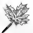 Maple Leaf tattoo design idea