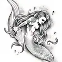 Mermaid tattoo design idea