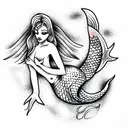 Mermaid tattoo design idea