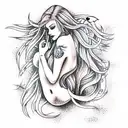 Mermaid tattoo design idea