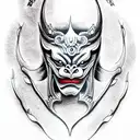 Oni Mask tattoo design idea