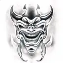 Oni Mask tattoo design idea