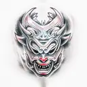 Oni Mask tattoo design idea