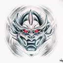 Oni Mask tattoo design idea