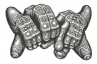 knuckle duster tattoo design idea