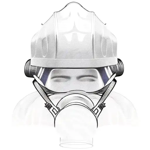 Firefighter's helmet with a fiery background tattoo design idea