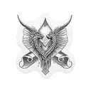 Symbolic representation of unconditional love tattoo design idea