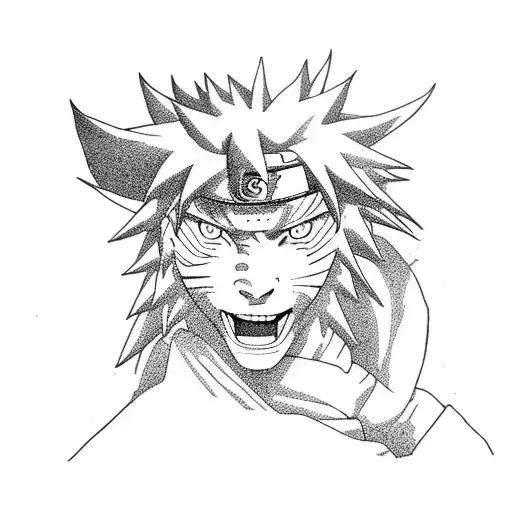 Naruto with Kurama tattoo design idea