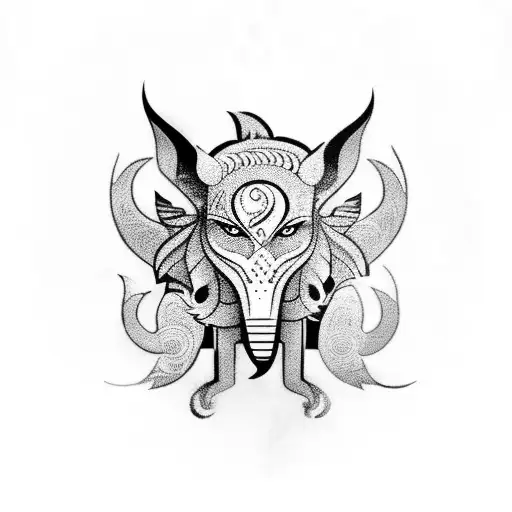 Tamil mythical creature with a modern twist tattoo design idea