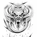 demon tattoo design idea