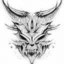 demon tattoo design idea