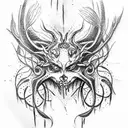 demon tattoo design idea