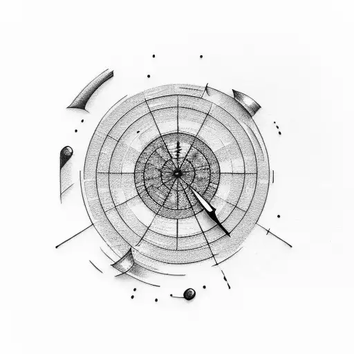 A dart hitting the bullseye with precision tattoo design idea