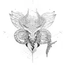 Virgo and scorpio tattoo design idea