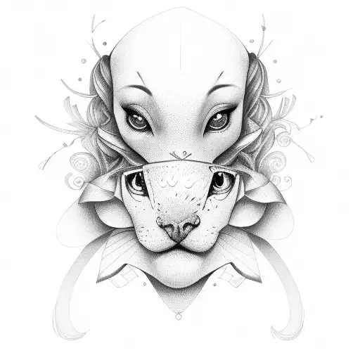 ella es mi persona y corazon tattoo design idea