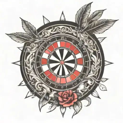 dart board tattoo design idea