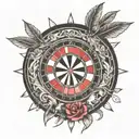 dart board tattoo design idea