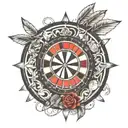 dart board tattoo design idea