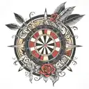 dart board tattoo design idea