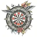 dart board tattoo design idea