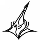 broken arrow on fire tattoo design idea