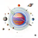 solar system  tattoo design idea