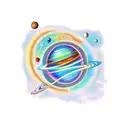 solar system  tattoo design idea