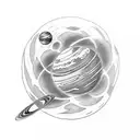 planets tattoo design idea