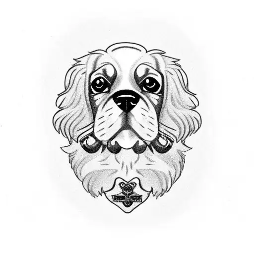 cocker spaniel con manchas en la trompa  tattoo design idea