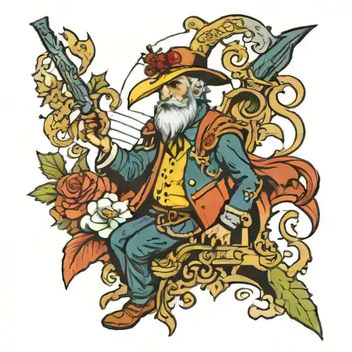 Lord Of The Mysteries fool tarrot card tattoo design idea