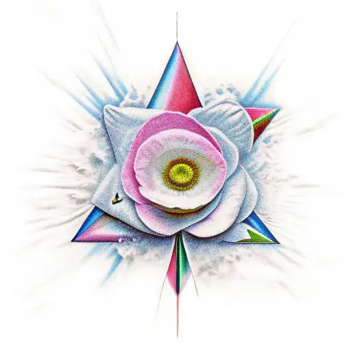 pink floyd flowers on the wall tattoo design idea