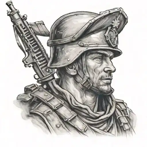"Soldier of God" tattoo design idea