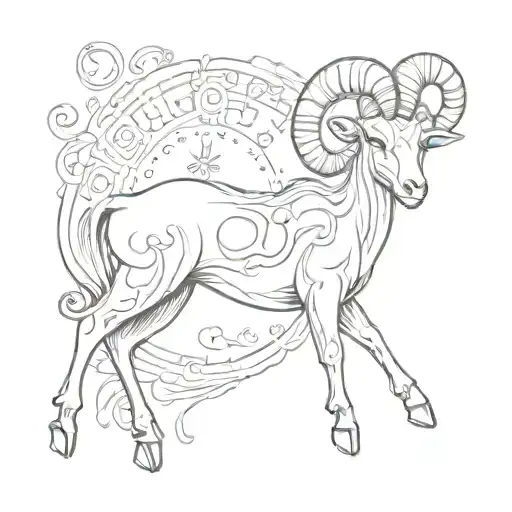 sign of zodiac symbol aries and Write Date of birth in quranic arabic,date is 24 march 2005 tattoo design idea