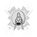 doctor who in rick and morty universe tattoo design idea