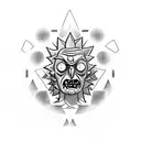 doctor who in rick and morty universe tattoo design idea