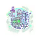 doctor who in rick and morty universe tattoo design idea