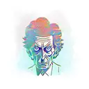 doctor who in rick and morty universe tattoo design idea
