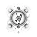 music note alphabet soup tattoo design idea
