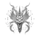 un Dragon chino tattoo design idea