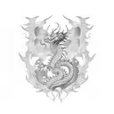 un Dragon chino tattoo design idea
