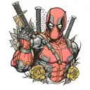 Deadpool Camaro tattoo design idea