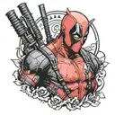 Deadpool Camaro tattoo design idea