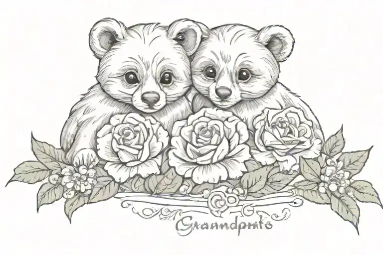 In memory of grandparents tattoo design idea