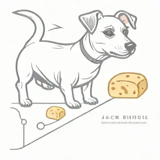  combinate Bread dumplings with jack russell  tattoo design idea