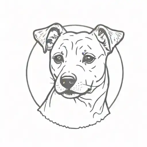 Bread dumpling with head of jack russell terrier head tattoo design idea