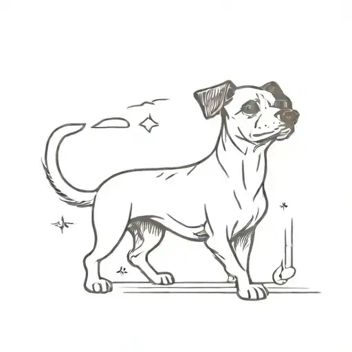 Bread dumplings and jack russell terier tattoo design idea