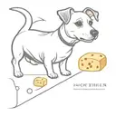  combinate Bread dumplings with jack russell terier tattoo design idea