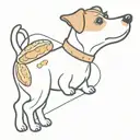  combinate Bread dumplings with jack russell terier tattoo design idea