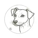Bread dumpling with head of jack russell terrier head tattoo design idea